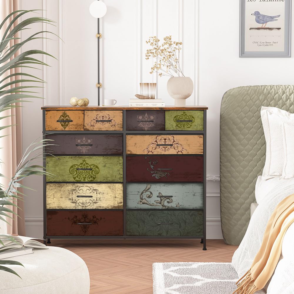 12 Drawer Fabric Dresser Y2388