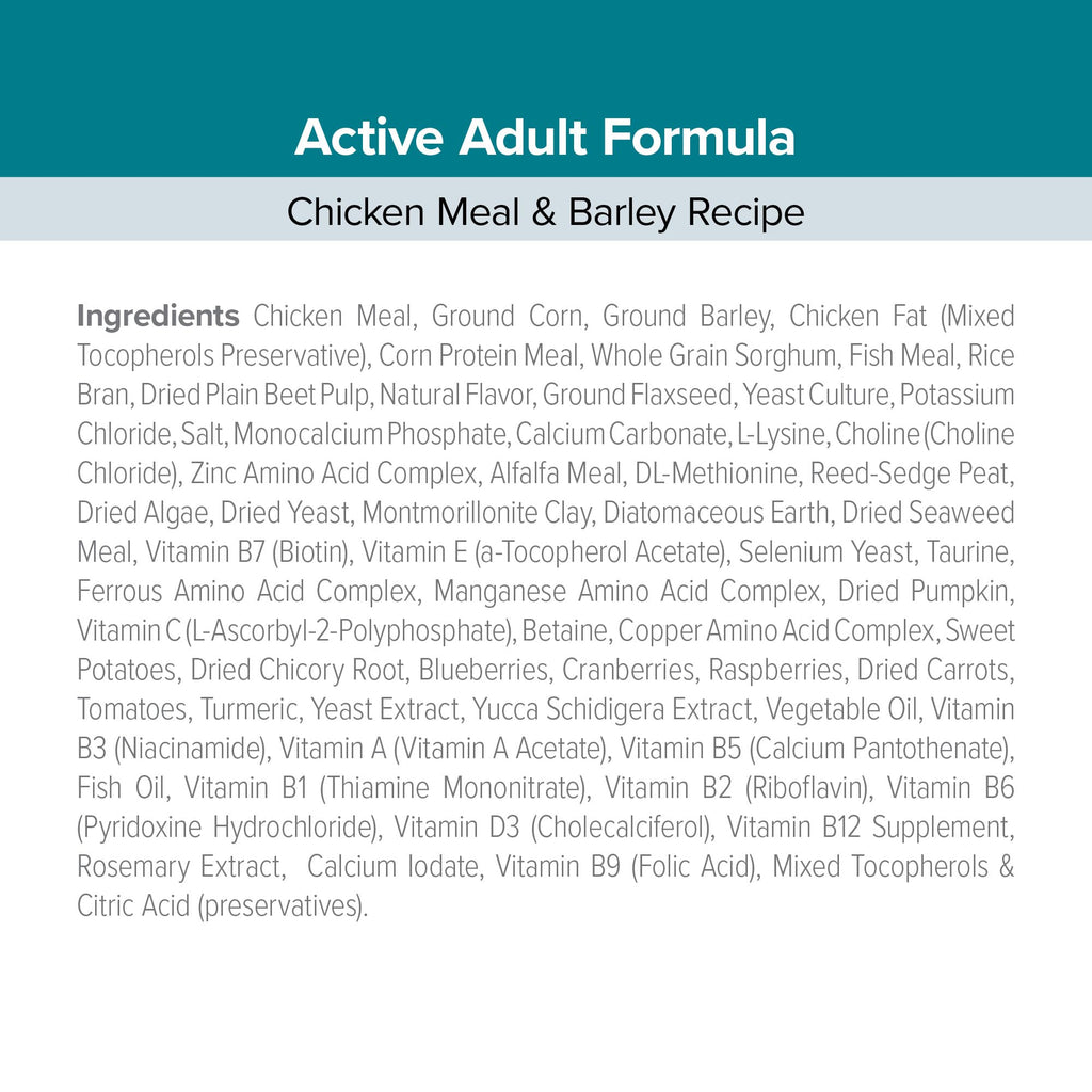 Active Dog Food Real Chicken & Barley 20 Pound Bag A953