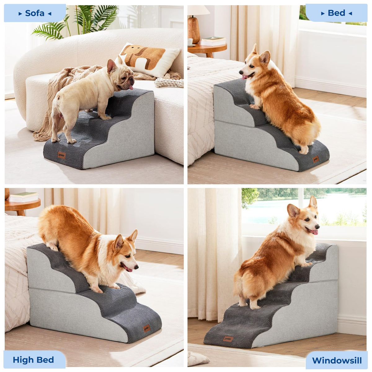 5 Step Pet Stairs Grey U317