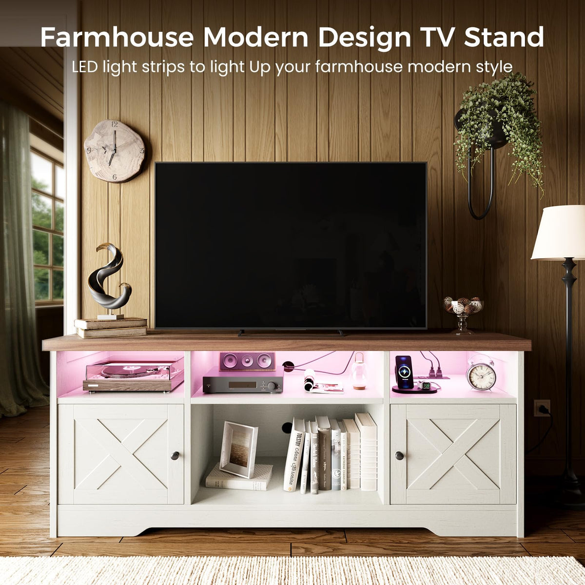 White TV Stand B726