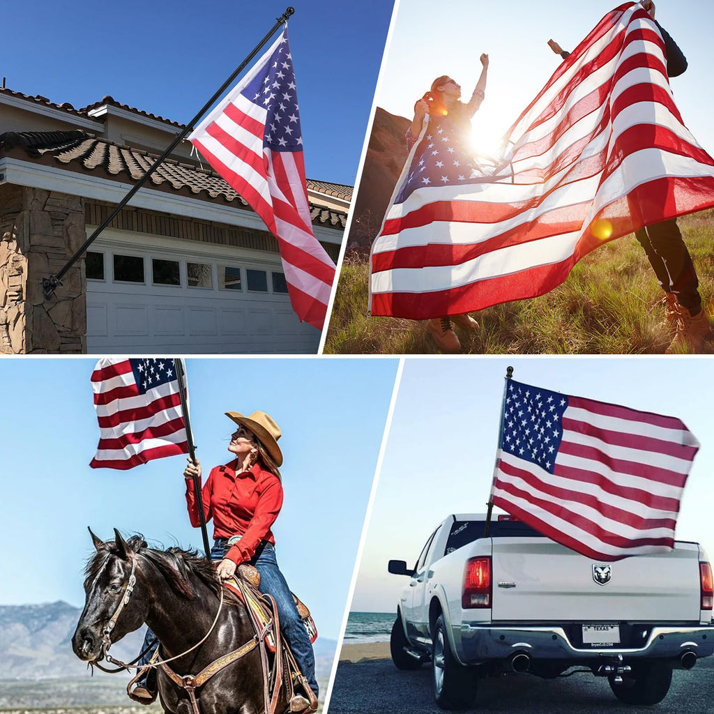 6FT Aluminum Flag Pole Kit with 3x5 US Flag H338578