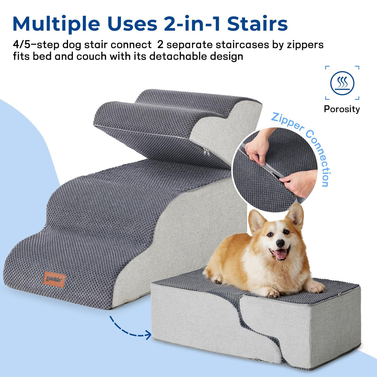 5 Step Pet Stairs Grey U317