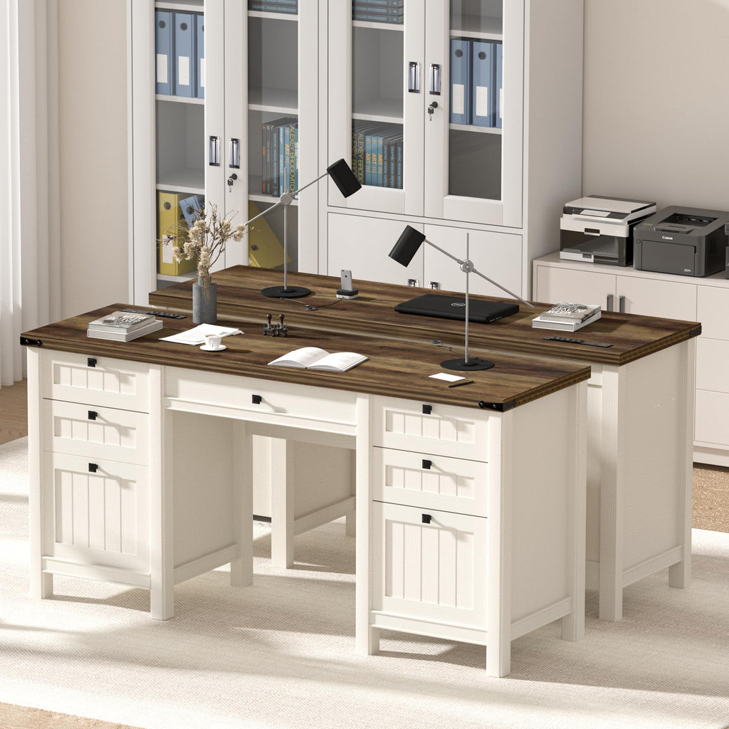 62" Executive Desk with File Drawer & Cabinet S516246