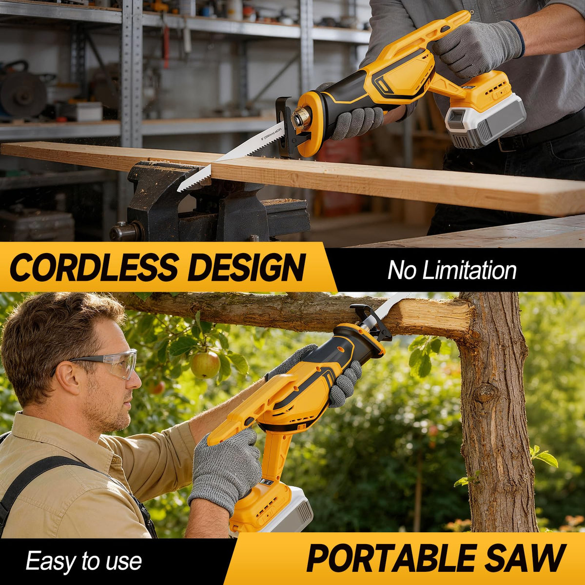 Cordless Brushless Reciprocating Saw with 8 Blades F240850