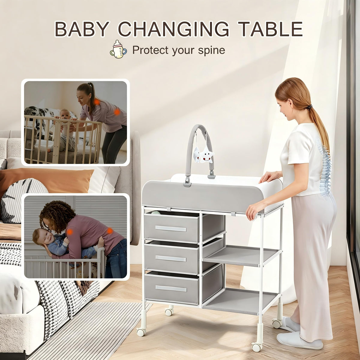 Portable Diaper Station with Waterproof Pad L346836