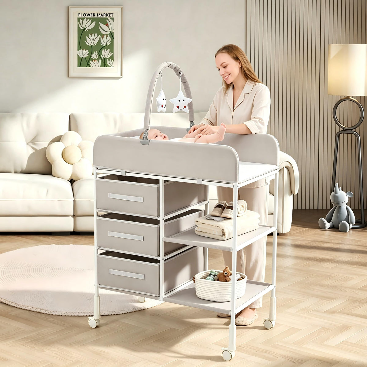 Portable Diaper Station with Waterproof Pad L346836