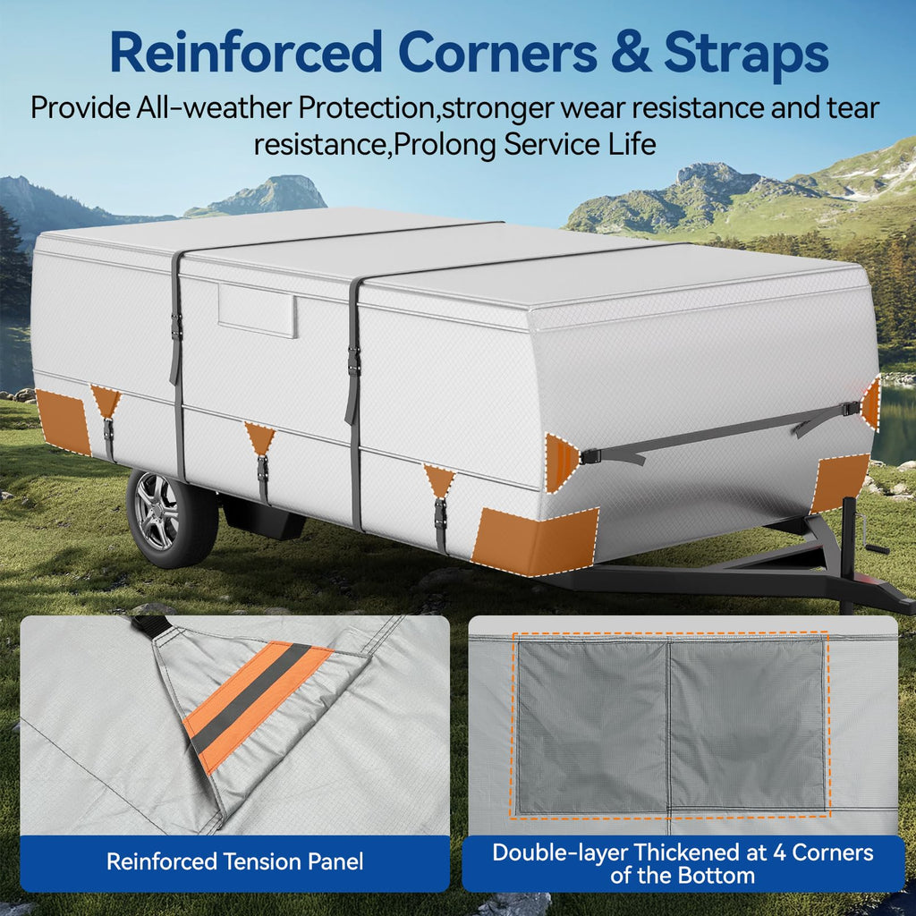 14'-16' Waterproof Oxford Fabric Camper Cover Y4186