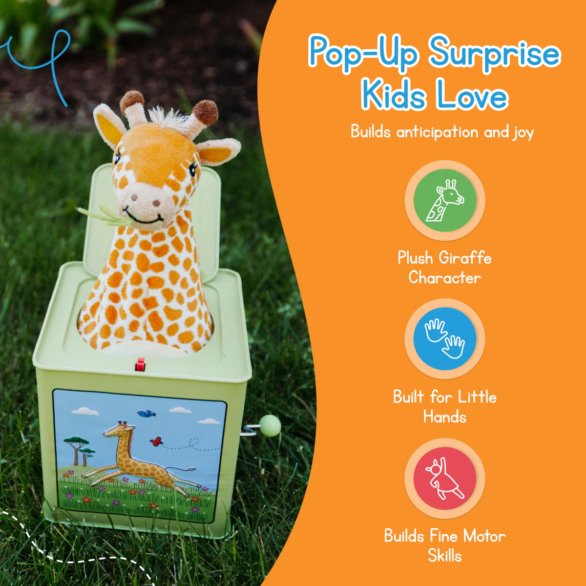 Giraffe Jack in the Box Tin Musical Toy O989009