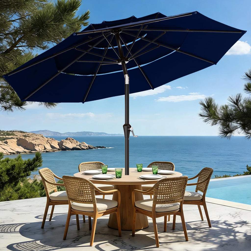 9ft 3-Tier UV Protection Windproof Patio Umbrella L17840