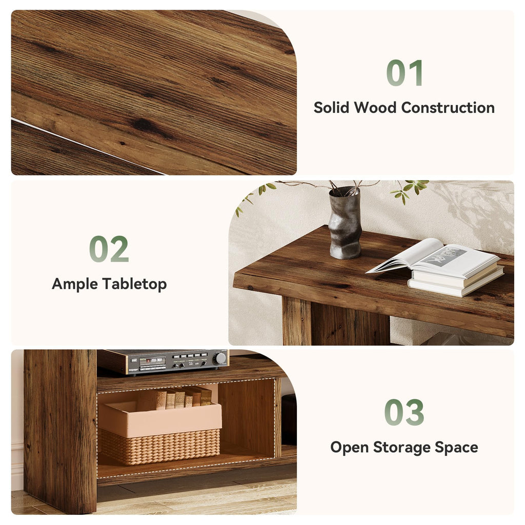 Dark Brown Solid Wood TV Stand T1288