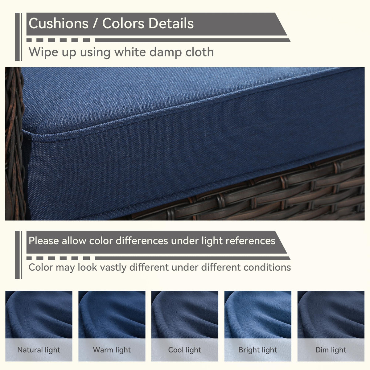 3-Seater Wicker Sofa with Removable Cushions O67004