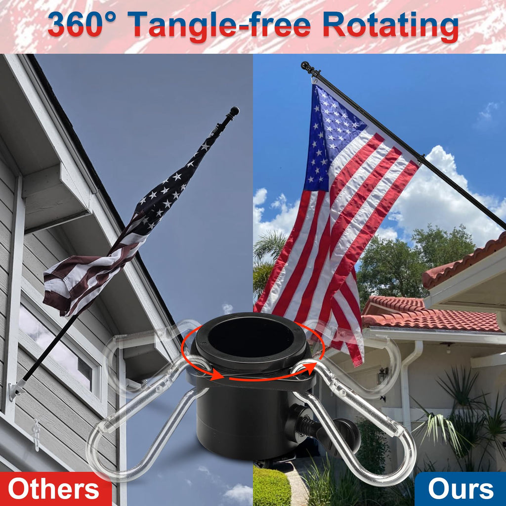 6FT Aluminum Flag Pole Kit with 3x5 US Flag H338578