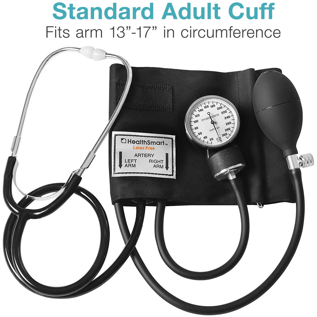 Manual Blood Pressure Monitor with 13-17 Inches Cuff and Attached Stethoscope C440400