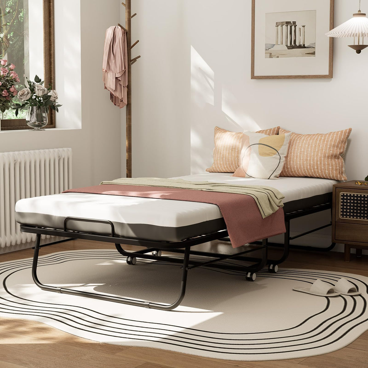 Folding Bed with Memory Foam Mattress Z930