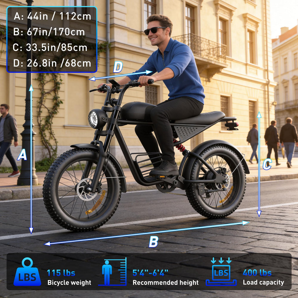 Electric Bike 1500/2000/3000 Peak 30-37MPH I29424