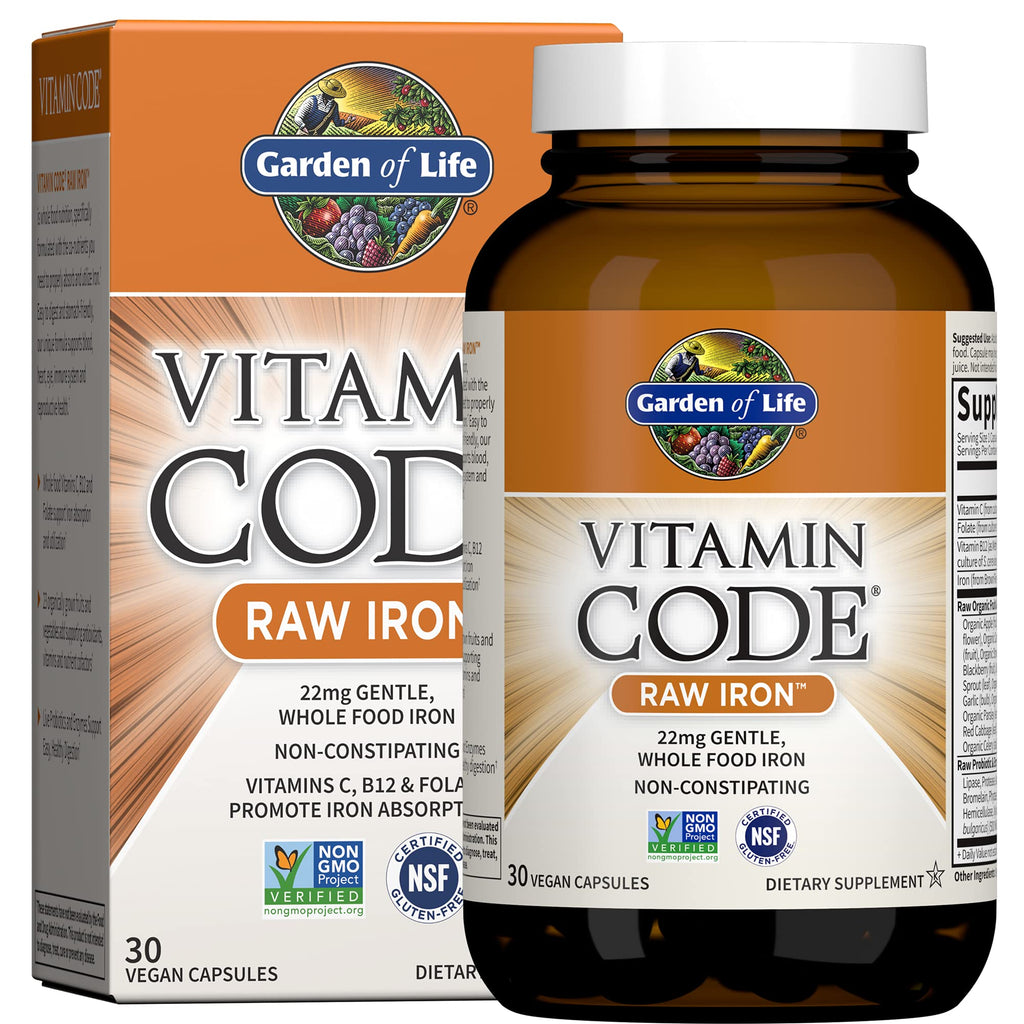 Vitamin Code Raw Iron Supplement, 30 Capsules B421