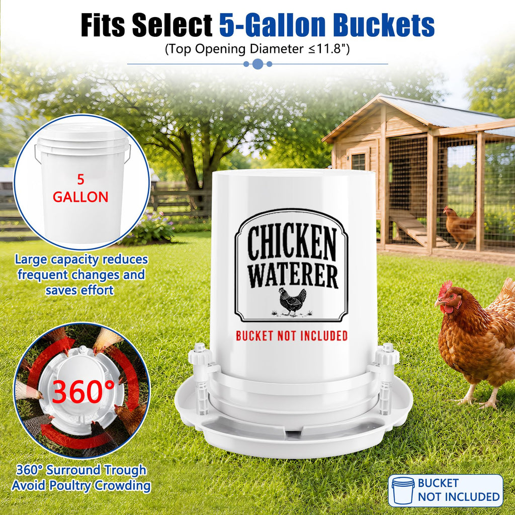 Chicken Waterer for 5 Gallon Bucket C987
