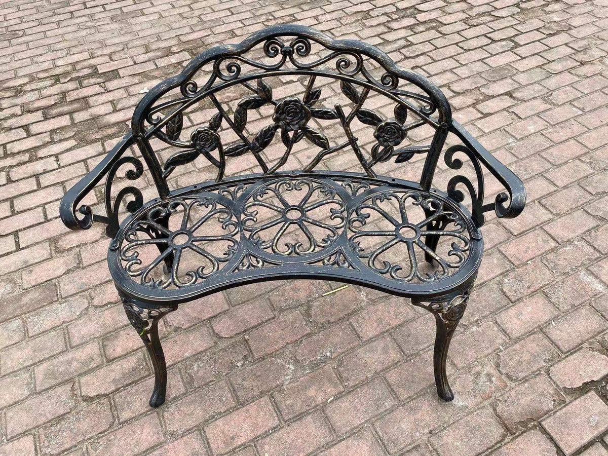 Cast Aluminum Patio Bench S534