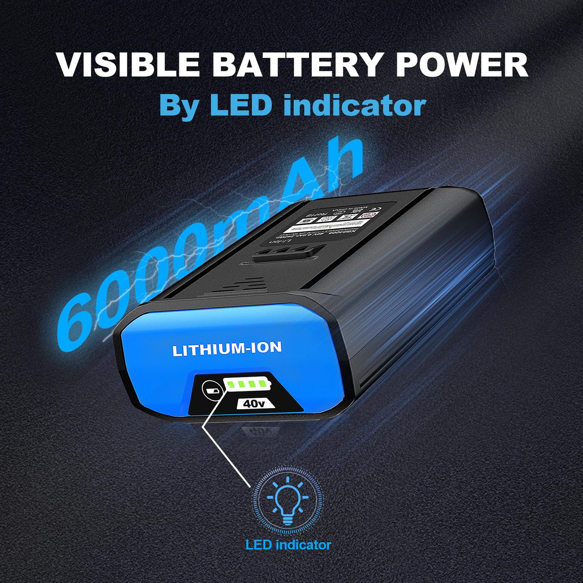 40V 6.0Ah Lithium-Ion Battery I314098