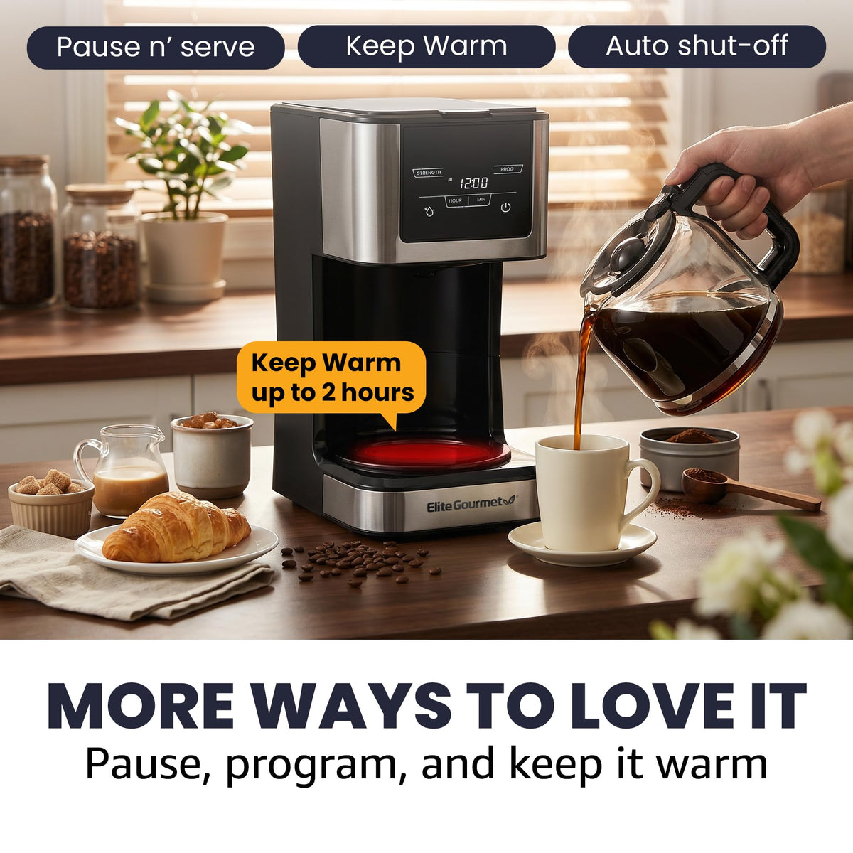 12-Cup Programmable Drip Coffee Maker S723