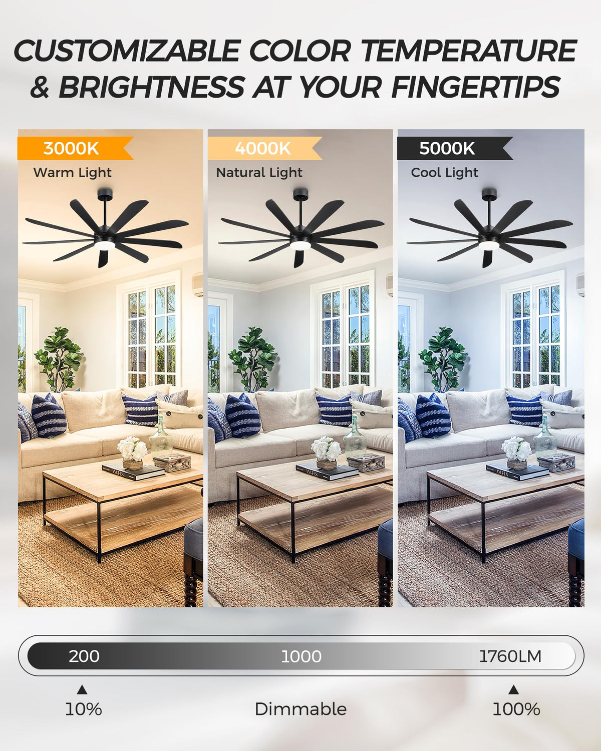 72 Inch Ceiling Fan with Light Q94447