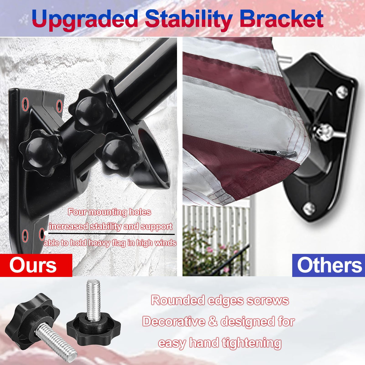 6FT Aluminum Flag Pole Kit with 3x5 US Flag H338578