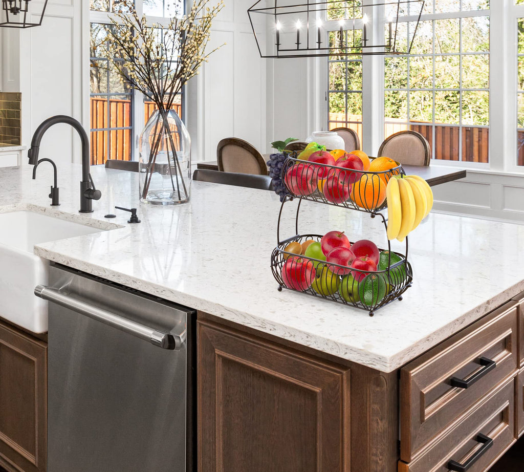 2-Tier Countertop Fruit Basket Holder W523