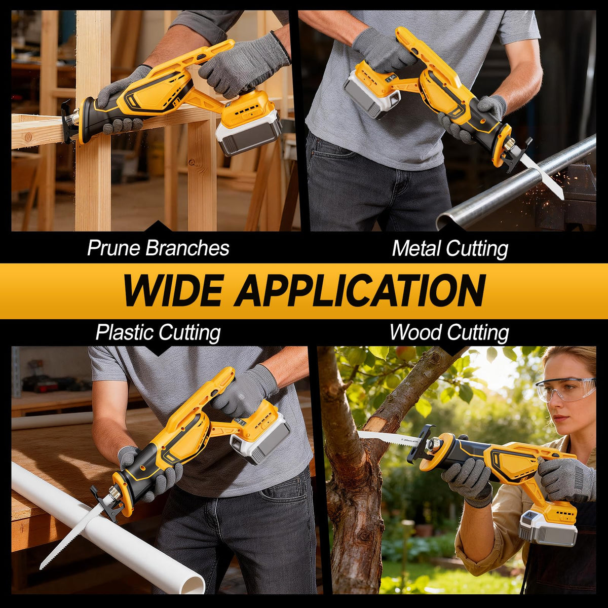 Cordless Brushless Reciprocating Saw with 8 Blades F240850