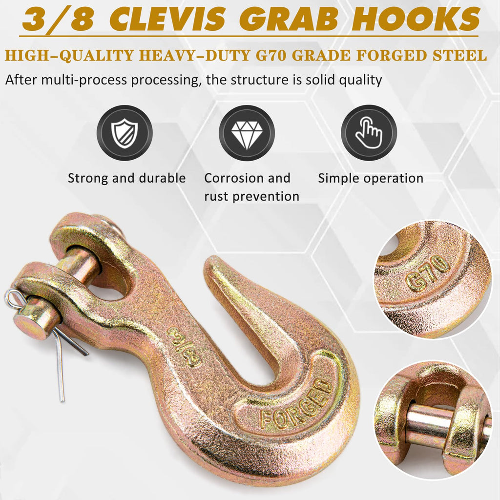 3/8 Chain Hook Heavy Duty 4 Pack W9576