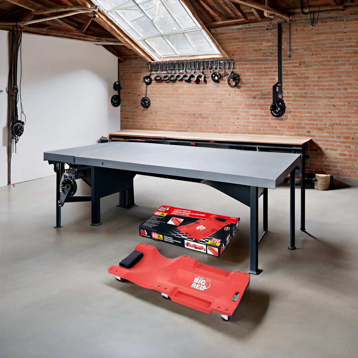 Rolling Garage Creeper with Padded Headrest and 6 Casters H715462