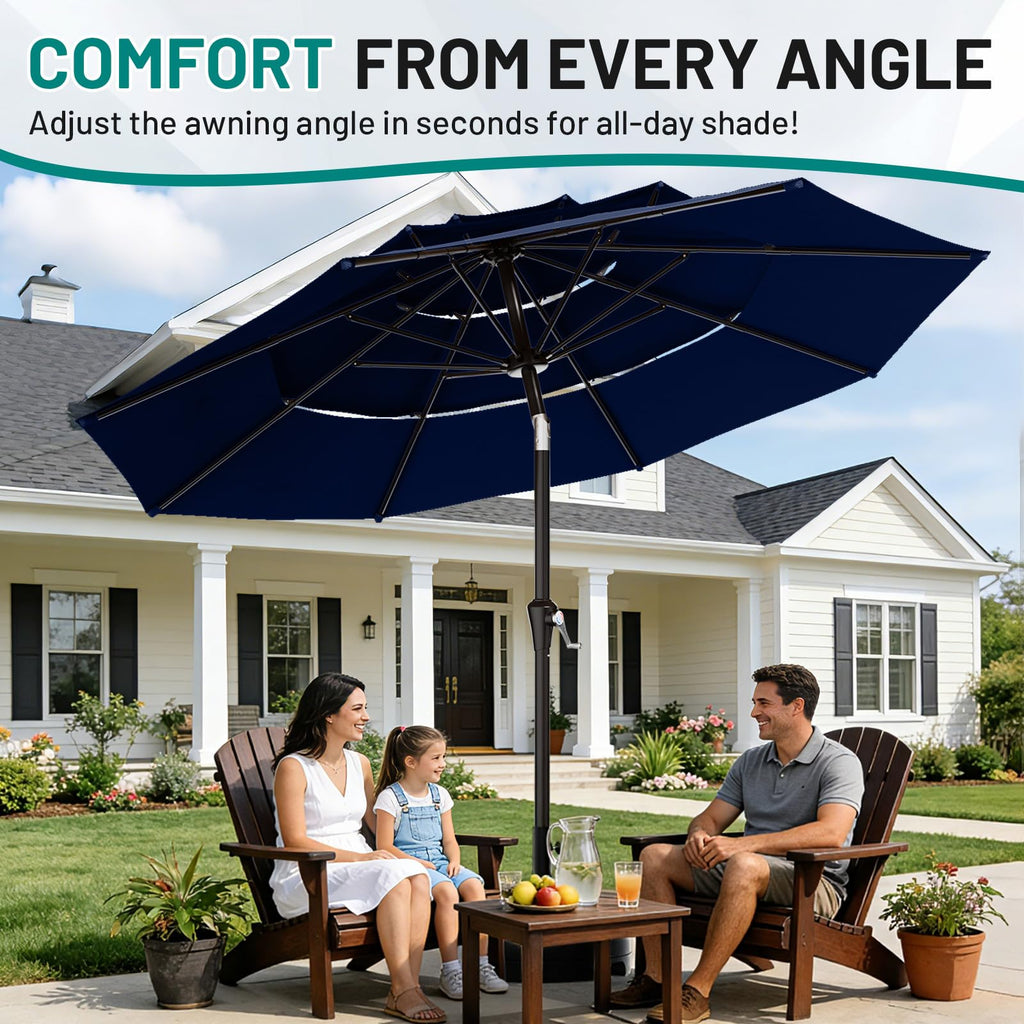 9ft 3-Tier UV Protection Windproof Patio Umbrella L17840
