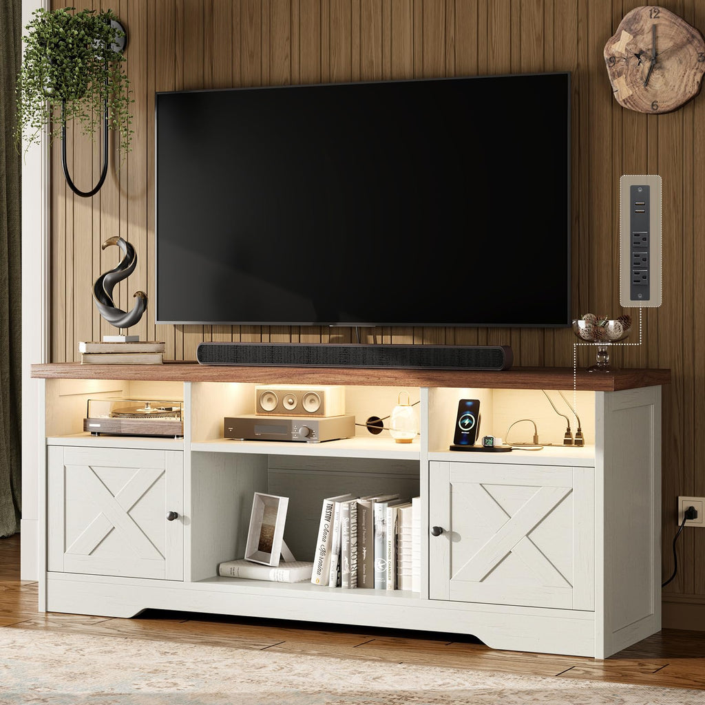 White TV Stand B726
