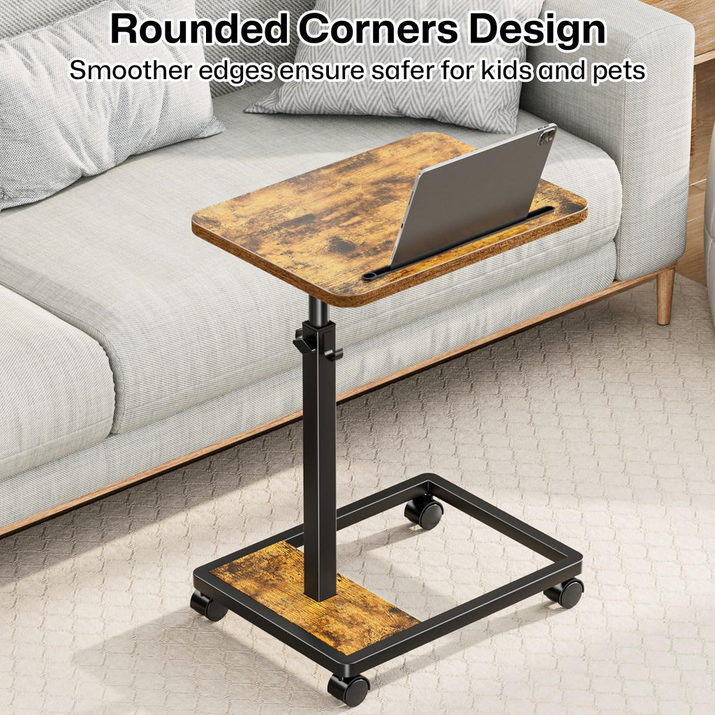 Adjustable TV Tray Table with Wheels K9395
