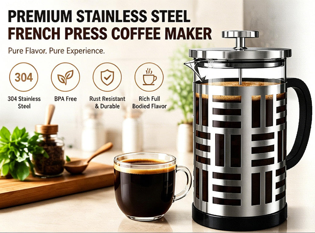 34 oz Brushed Stainless French Press Z595