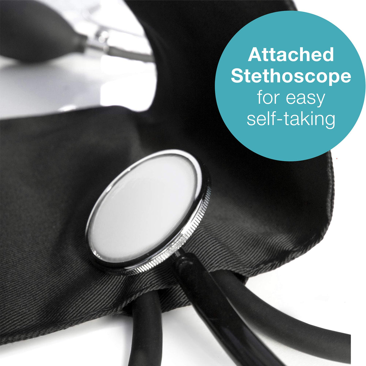 Manual Blood Pressure Monitor with 13-17 Inches Cuff and Attached Stethoscope C440400