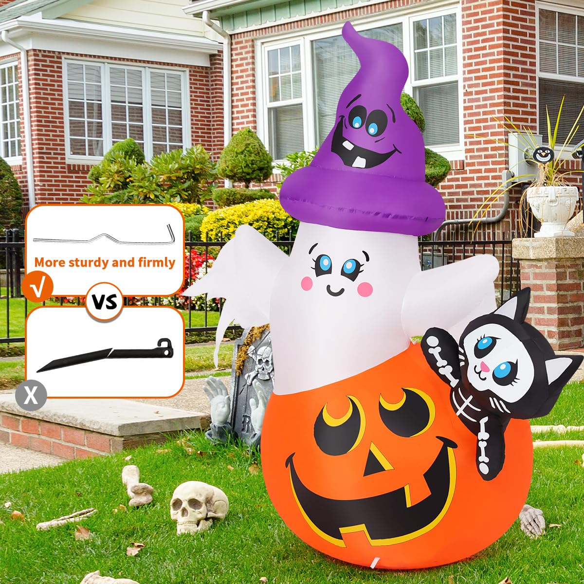 5 FT Halloween Inflatables with Built-in LEDs F237