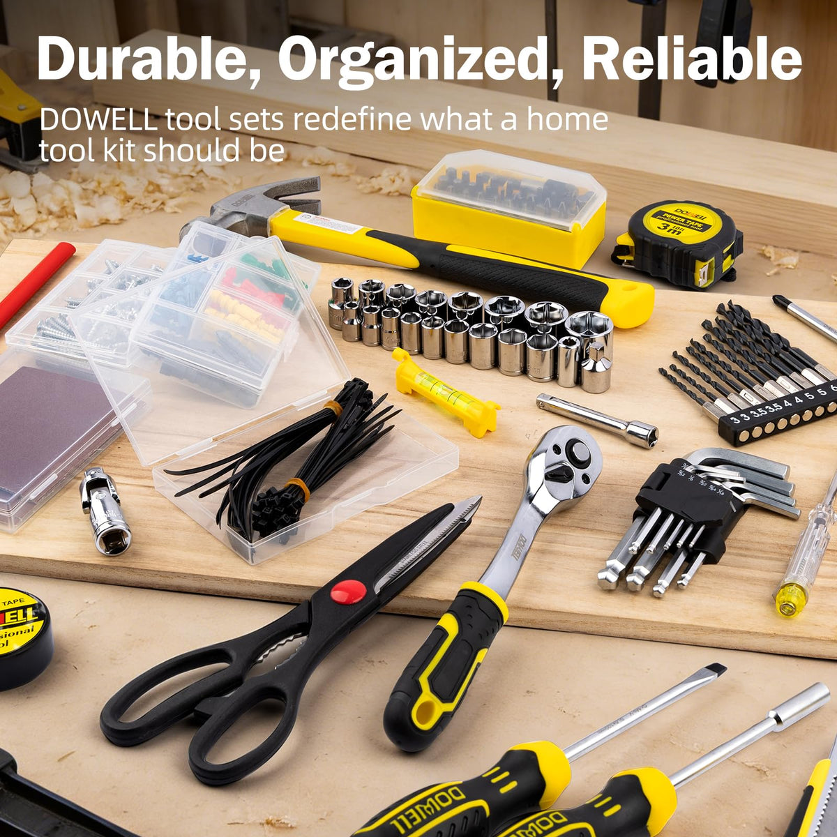 299-Piece Professional Hand Tool Set with Sockets, Pliers, Hex Keys, Screwdrivers H575