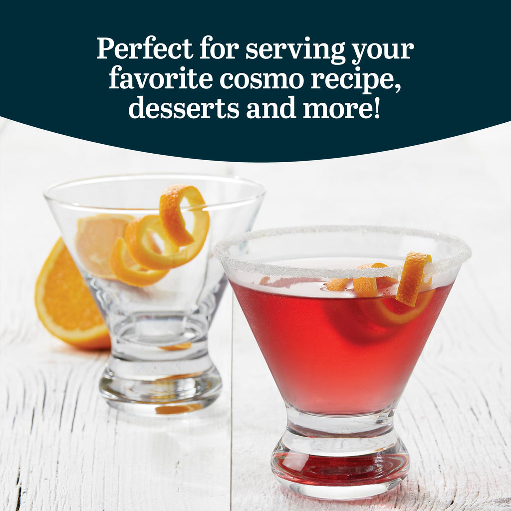 8.25 Oz Dishwasher Safe Stemless Martini Glasses Set of 4 U2260
