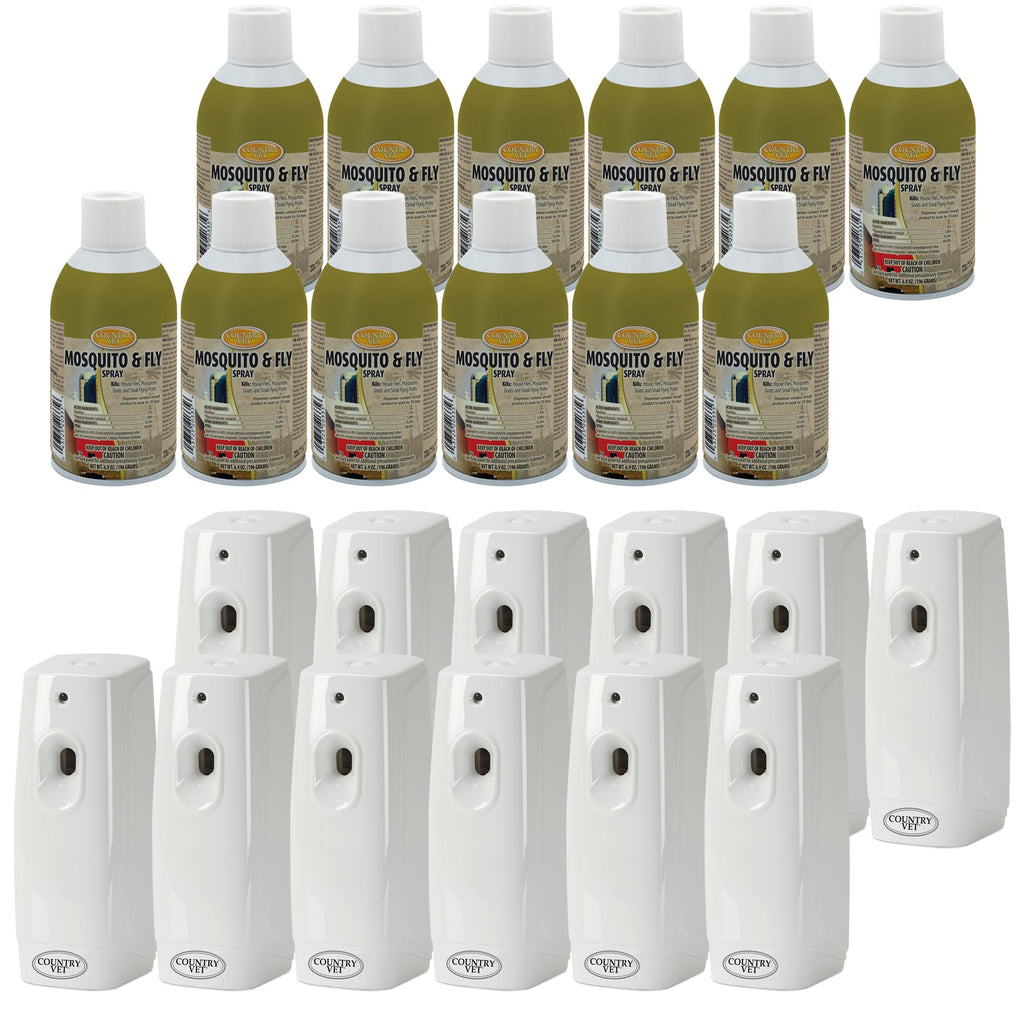 Mosquito Fly Metered Spray Refill & Automatic Metered Dispenser Case of 12 Q583