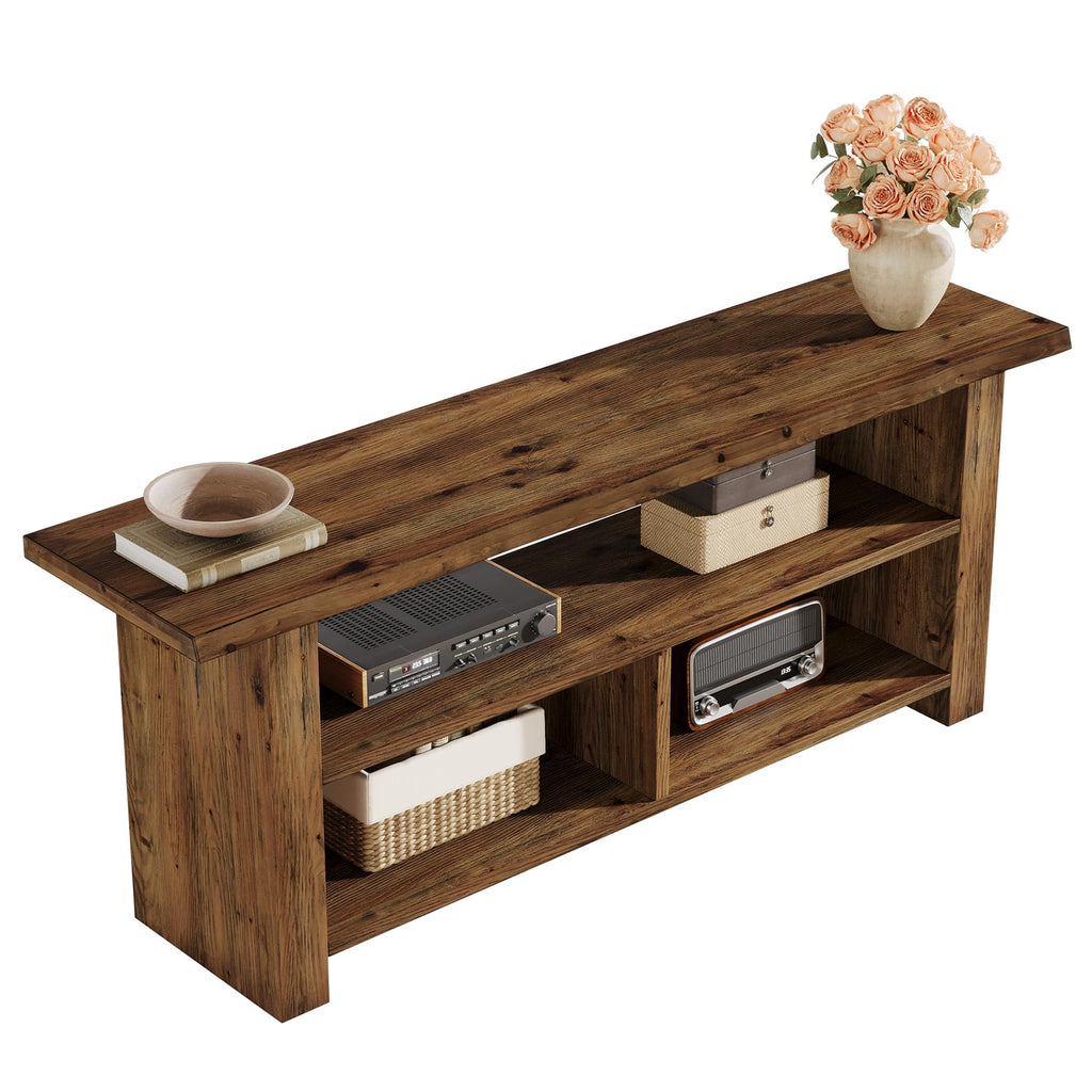 Dark Brown Solid Wood TV Stand T1288