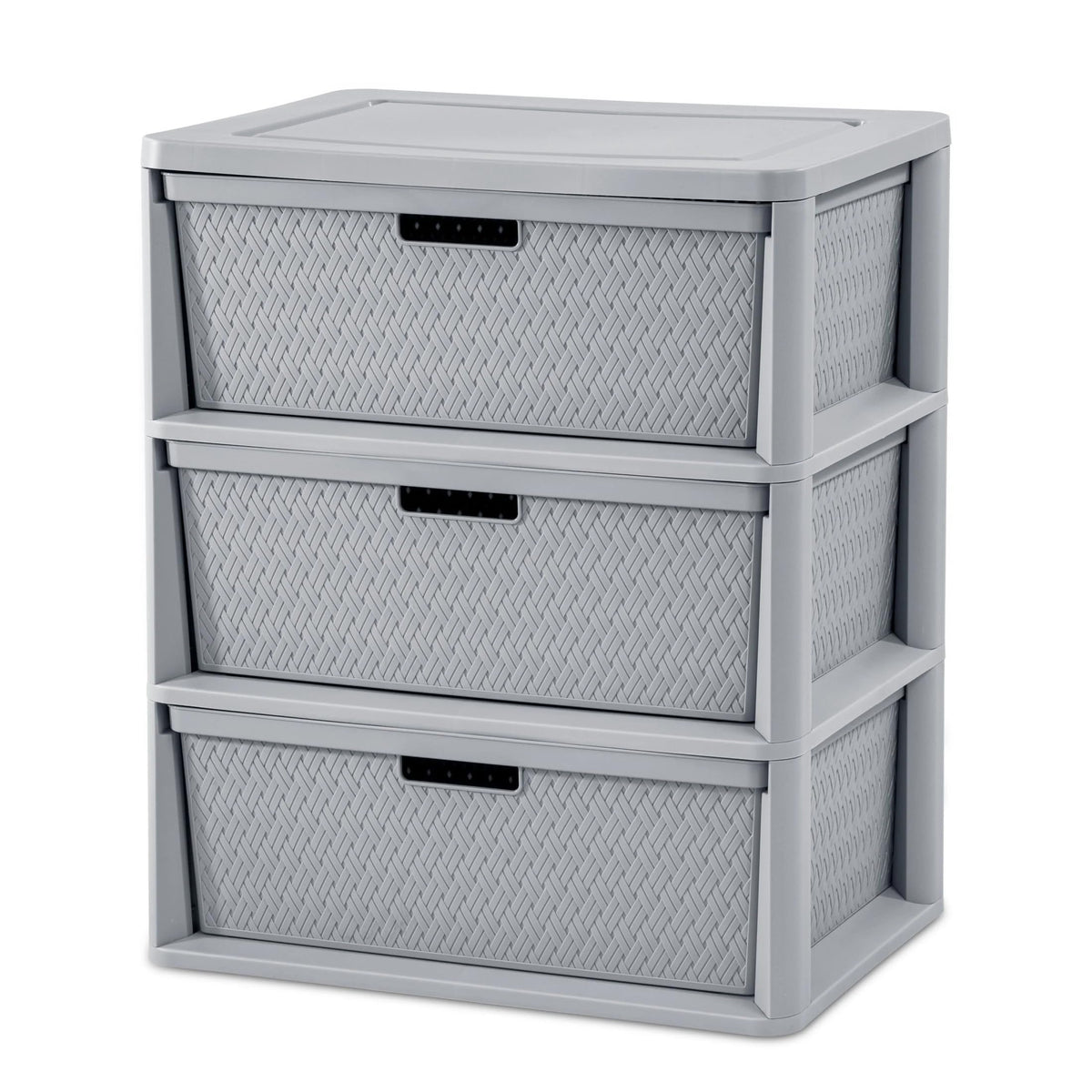 Gray 3 Drawer Storage Tower Y6145