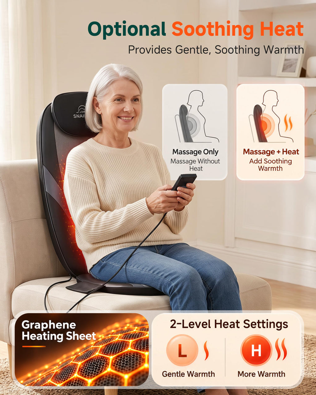 Shiatsu Back Massager with Heat V7202