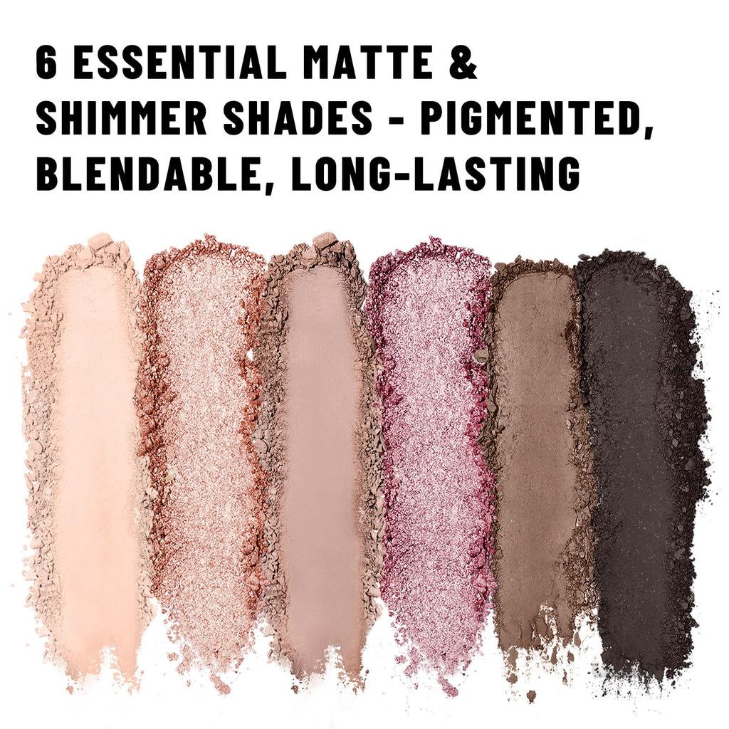 6-Color Matte and Shimmer Eyeshadow Palette with Brush L602573