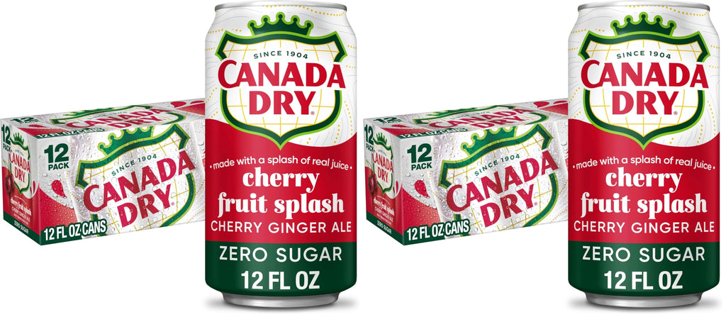 Zero Sugar Cherry Ginger Ale Soda, 12 fl. oz. Cans, 12 Pack N918020