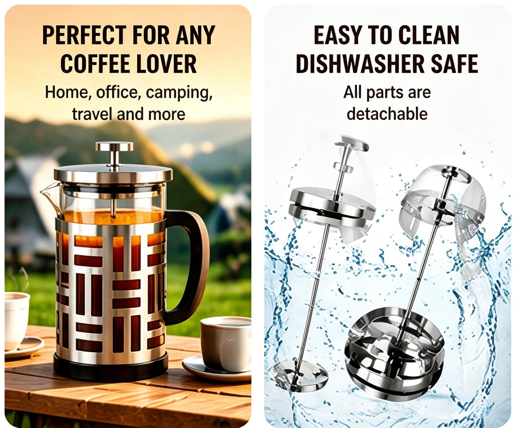 34 oz Brushed Stainless French Press Z595