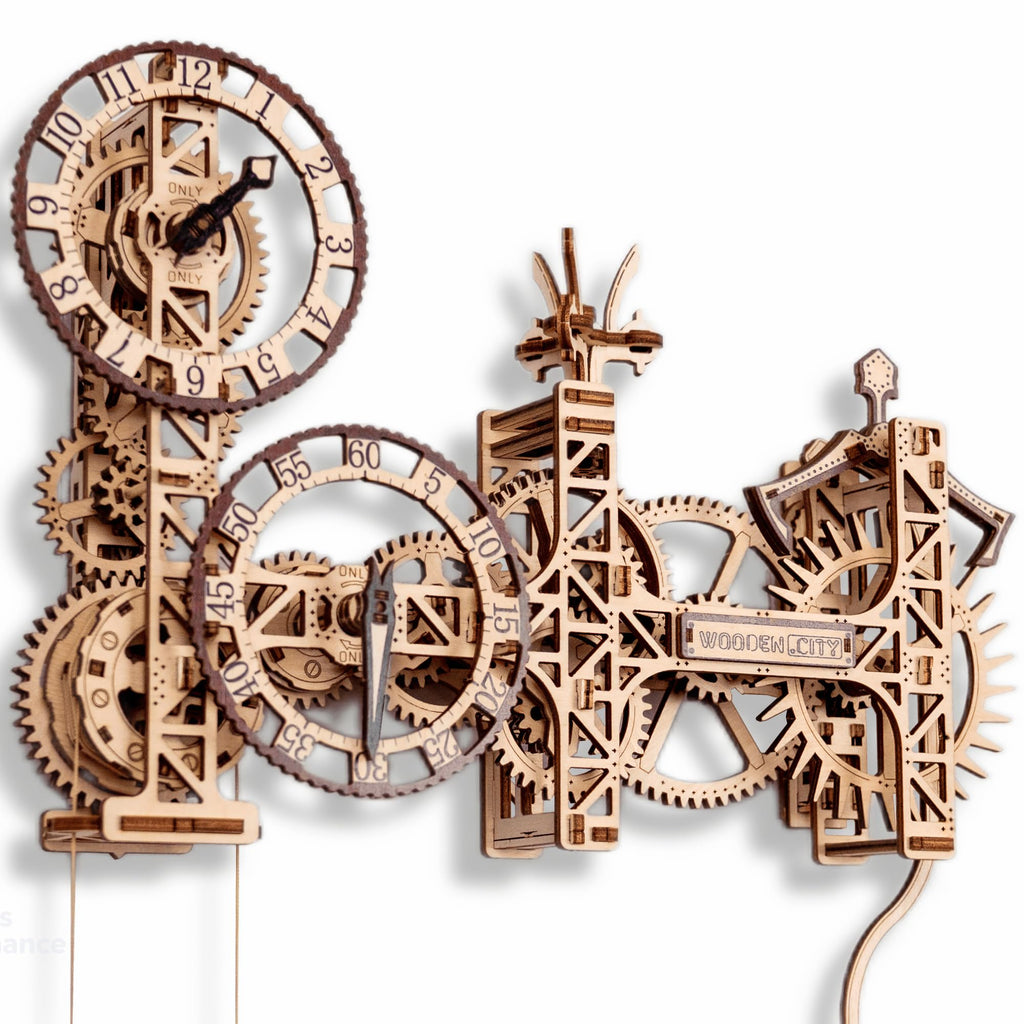 3D Wooden Clock Puzzle Building Kit with 257 Pieces N944
