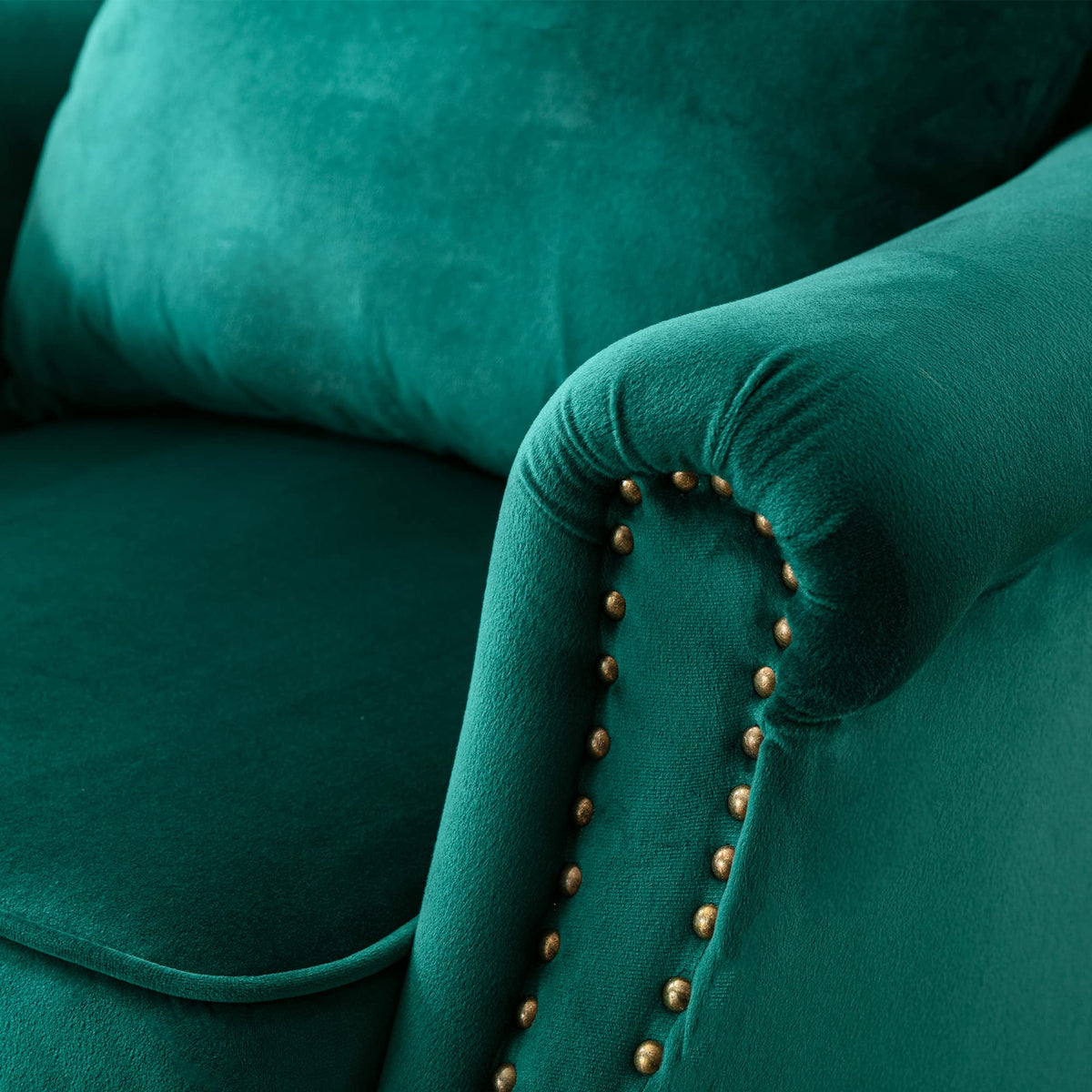 Velvet Green Accent Chairs Set of 2 Q49498