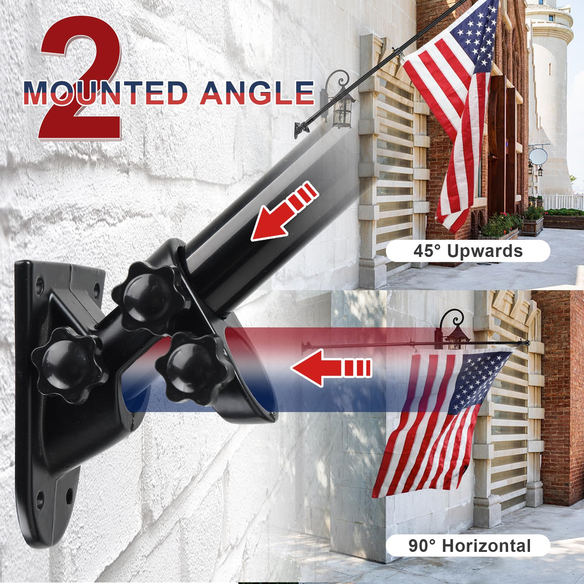 6FT Aluminum Flag Pole Kit with 3x5 US Flag H338578