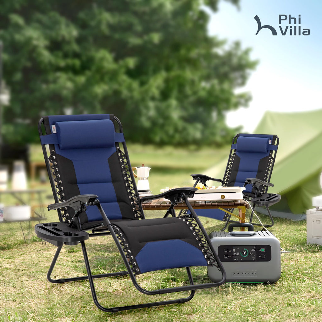 Zero Gravity Chairs Set of 2 Navy D706231