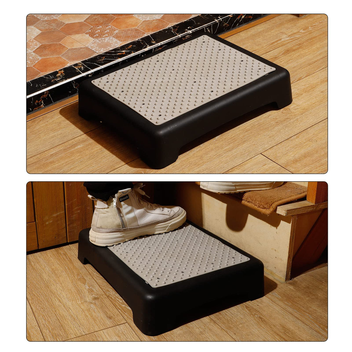 One Step Stool 3.5 Inch Non-Slip 440 Lbs Capacity W19652